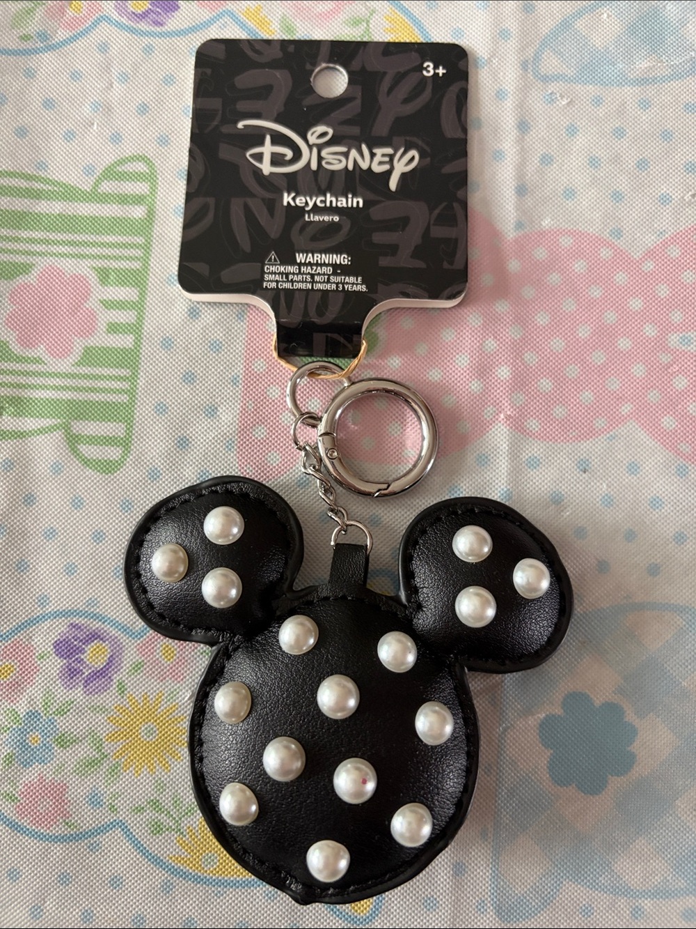 Disney Pearl Mickey Ear Keychain